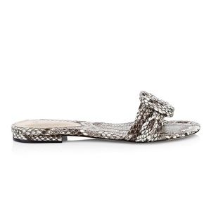 Alexandre Birman flats - Vicky Python flat slide, natural. Size 42